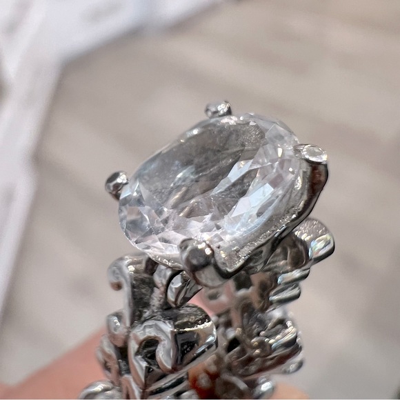 White Topaz Silver Bracelet - Picture 9 of 11